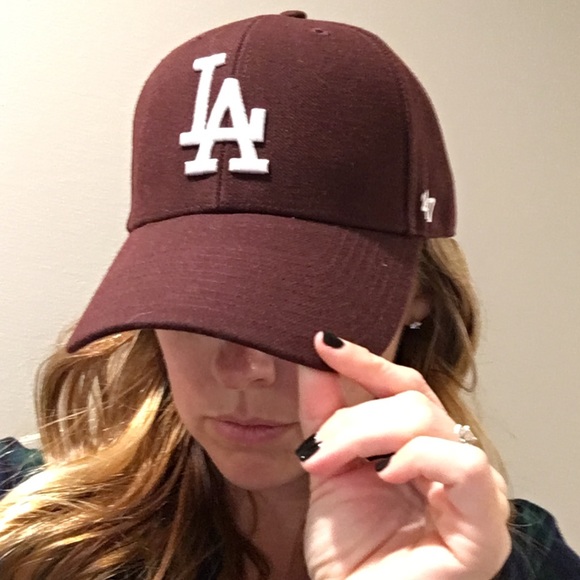 maroon la dodgers hat